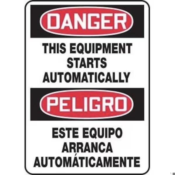 Accuform BILINGUAL OSHA DANGER Safety Sign SBMEQM063XL SBMEQM063XL - main